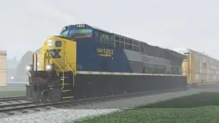 Trainz 22 - CSX 1853 Leads M209 Through Folkston, GA