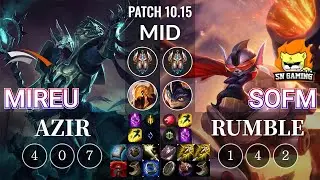 HLE Mireu Azir vs SN SofM Rumble Mid - KR Patch 10.15
