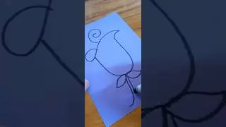 draw a flower symbol without moving your hand #art # symbol # flower 🌼