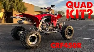 Переделка мотоцикла для мотокросса CRF450R в квадроцикл завершена!