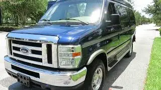 2008 Ford Econoline E250 Handicap Wheelchair Conversion Van Lowered Floor Power Side Entry Doors