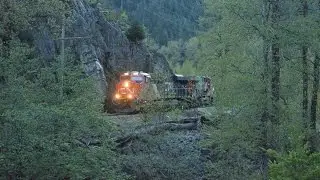 CN 570 (Mixed) @ Cheakamus Canyon, BC 18APR2016 ES44AC 2975 Leading