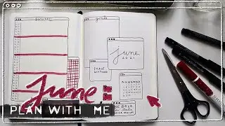 Plan with me for JUNE 2021 BULLET JOURNAL Set up [Computer Theme]