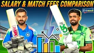 Ind vs Pak Salary Comparison | Central Contract & Per Match Fees Comparison @cricmesh 