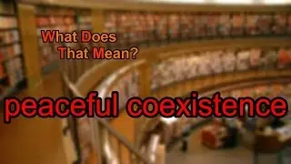 What does peaceful coexistence mean?