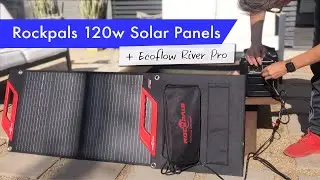 Rockpals 120w portable solar panels with EcoFlow River Pro for off-grid power + Dash Mini chaffles