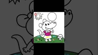 Colourful Mickey Mouse #animation #drawingtechniques #drawing #coloring #pinkmoon #balloon #learning