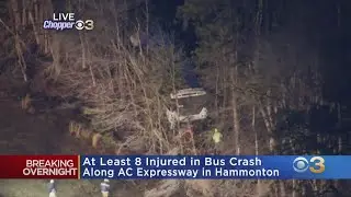 Emergency Crews Respond To Bus Crash On Atlantic City Expressway