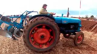1960 Fordson Power Major 3.6 Litre 4-Cyl Diesel Tractor (52HP) with Ransomes Plough