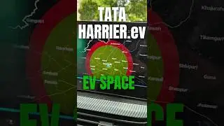 Tata Harrier.ev shows your range on a map