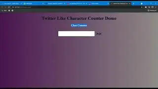 Twitter Like Char Counter using Jquery Plugin | Additional Feature | UIUX Design