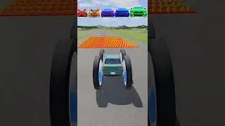 Big and Small Car vs Spikes - BeamNG.Drive