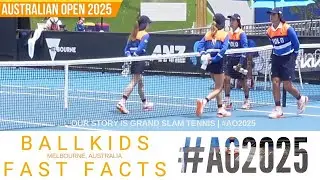 ⁴ᴷ #ao2025 BALLKIDS FAST FACTS! even more SIGHTS sounds SUMMER TENNIS!! | #atptour #wtatour