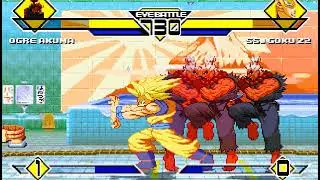 Ogre Akuma vs SSJ Goku Z2 Mugen Battle
