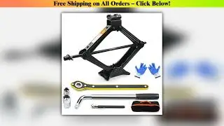2 Ton Car Jack Kit, Tire Jack Tool Kit, Universal Car Emergency Kit with Lug Wrench, Heavy Duty