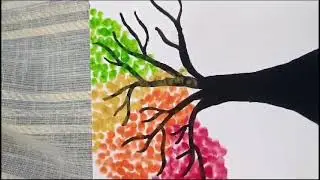 Ear bud painting | Earbuds tree painting | kids ear bud painting activity | easy activity for kids
