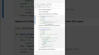 Python – Sliding Window Maximum: Brute‑Force vs Deque (DSA) 