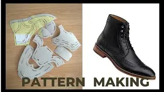 How to draw a brogue boot pattern