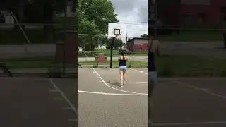My sister shooting a shot