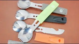 Petrified fish Pf717 Fork Spoon, Ложка Вилка - нож, EDC, outdoor