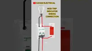 MCB trip indicator wiring connection #shorts #electricalhousewiring #viralshorts