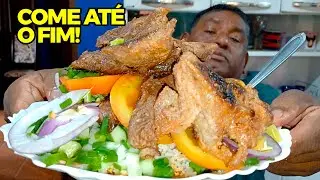 PALETA BOVINA FRITA NO DISCO DE ARADO - Homem Guloso Comendo Carne Suculenta At&eacute; o Fim!