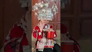 Adorable Miao ethnic group little princess