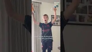 Little boy surprised with dream concert tickets over radio | Humankind #shorts #goodnews