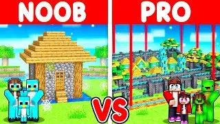 MILO vs MAIZEN: NOOB vs PRO SAFEST SECURITY VILLAGE TO PROTECT FAMILY (Minecraft)
