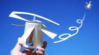 Как сделать вертолет из бумажного стаканчика.