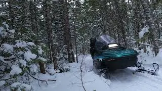 Snowmobile Ride to the Two Tickle Ponds on Random Island, Newfoundland