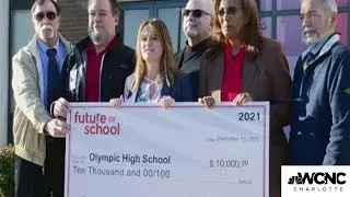 Olympic High School receives $10K check to help students prepare for their futures