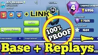 Global Top 1 Player Base With Link TH14 LEGEND/6900+ TROPHY BASE WITH LINK & + 6 REPLAYS | May 2021