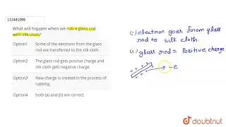 What will happen when we rub a glass rod with silk cloth? | 12 | ELECTRIC CHARGES AND FIELDS | P...