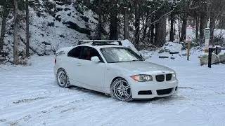 BMW 135i POV Drive Through The Snow [Go Pro gets Destroyed😭]