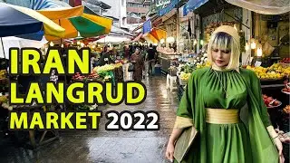 Iran Tour | Street Walking in Langrod market City Center |Iran 2022