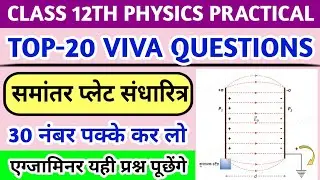 समांतर प्लेट संधारित्र Viva Questions | Class 12th Physics Practical Viva Questions 2026