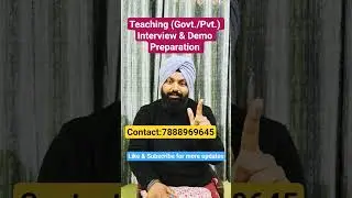 Govt/Pvt School Teaching Job Interview Preparation #kvs #nvs #armypublicschool #interview #job #demo