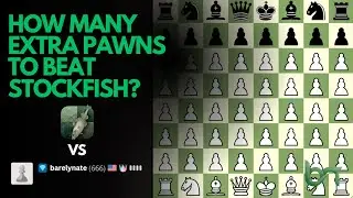 How many extra pawns for a 600 ELO to beat Stockfish?