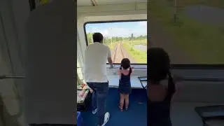Little Baby Enjoying Train Journey with Her Father #shorts