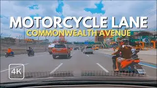 Ilang Motorista, Hindi Sumunod sa Exclusive Motorcycle Lane sa Commonwealth | Philippines | 4K ASMR