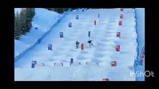 Duals mogul skiing mid-air collision -- Apex Classic (December 21, 2025)