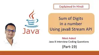 Sum of digits using Stream API#java8 #javainterview #java #javatutorial #javaprogramming #javacoding