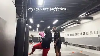 First time doing Muay Thai. Kicks: slow. Confidence: fast.