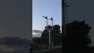 Appleby semaphore home signal returning to Danger. Nice to see them still in use on UK railway.