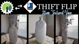 DIY Stone Textured  Vase | THRIFT FLIP | Simple and Easy!