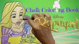 Chalk Coloring Book: DIY Color Rapunzel With Chalk | Speed Coloring
