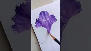 OMG!🤯 One stroke technique! (⁠ʘ⁠ᴗ⁠ʘ⁠✿⁠) #shorts #painting #shortsvideo #canvaspainting #flowers #art