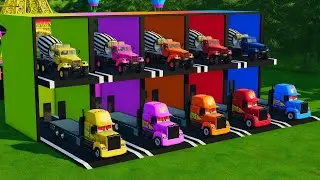 TRANSPORTING BUS, POLICE CARS, DUMP TRUCK, BOX TRUCK, FIRE TRUCK WITH SCANIA TRUCK  - FS22 #17