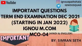 MCO-04  PAPER ANALYSIS || 17-03-2022 @IGNOUepathshalabySimran0108